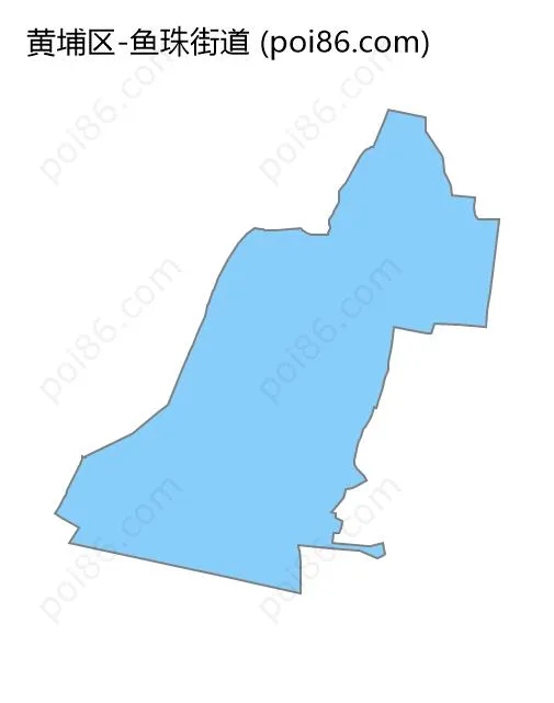 鱼珠街道边界地图