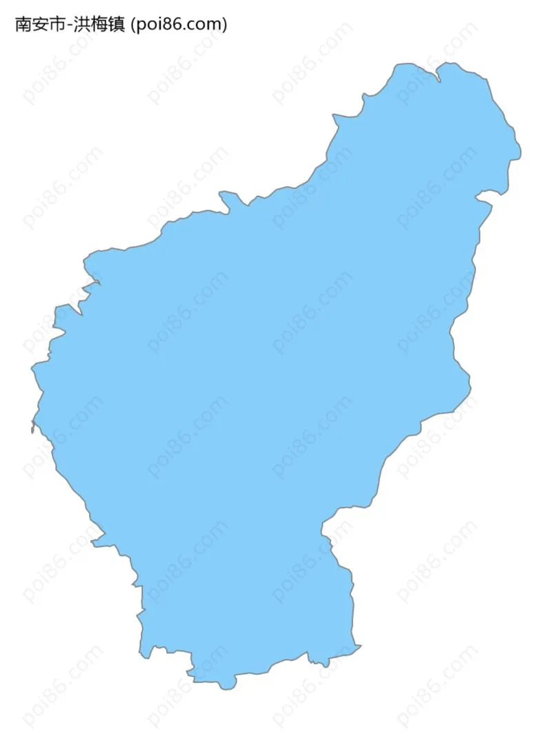 洪梅镇边界地图