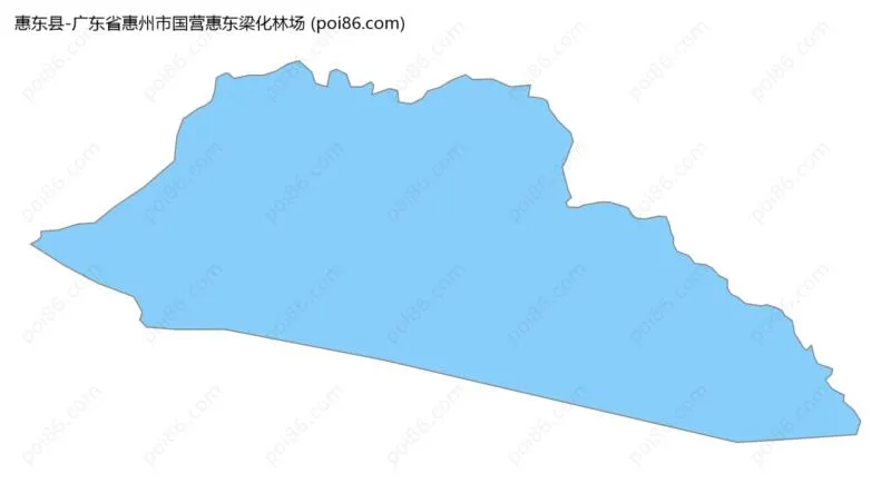 广东省惠州市国营惠东梁化林场边界地图