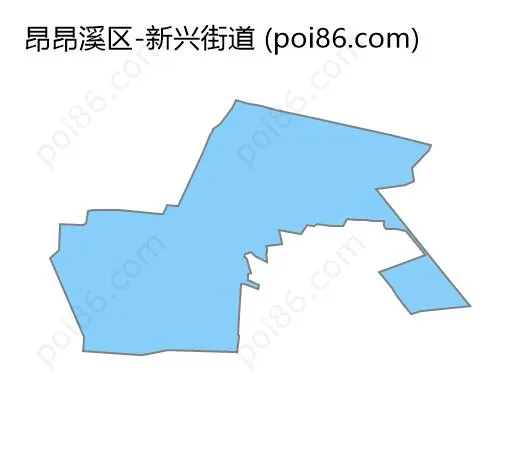 新兴街道边界地图