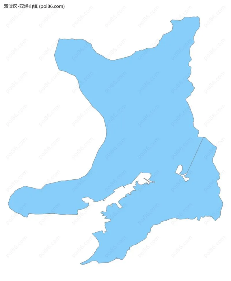 双塔山镇边界地图