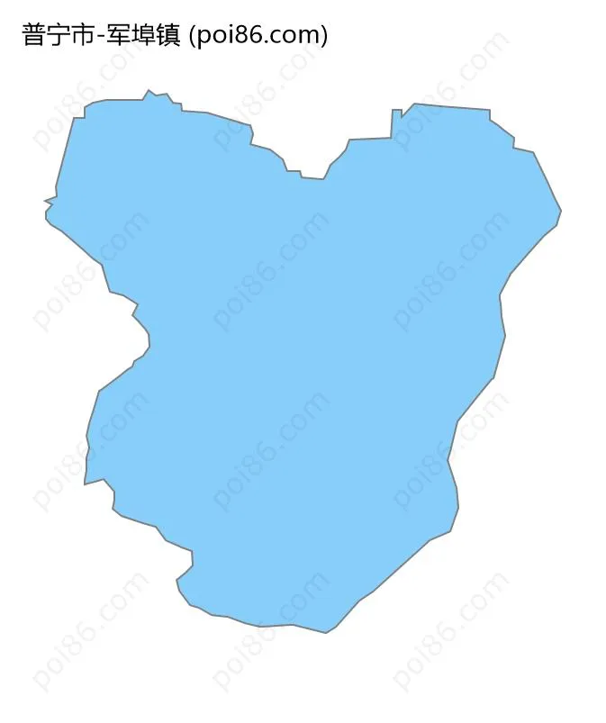 军埠镇边界地图