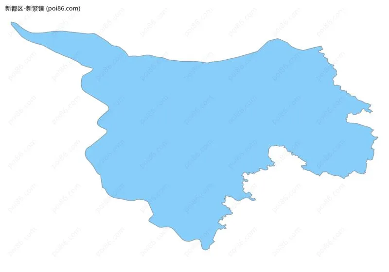 新繁镇边界地图