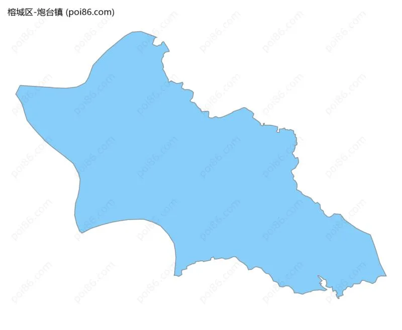 炮台镇边界地图