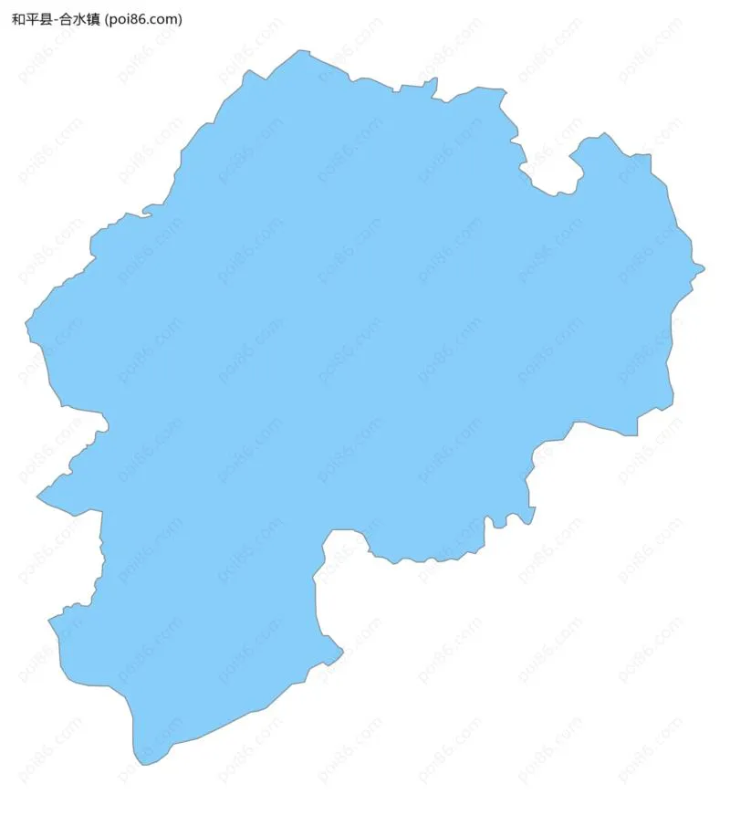 合水镇边界地图