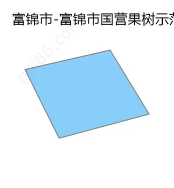 富锦市国营果树示范场边界地图