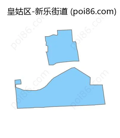 新乐街道边界地图