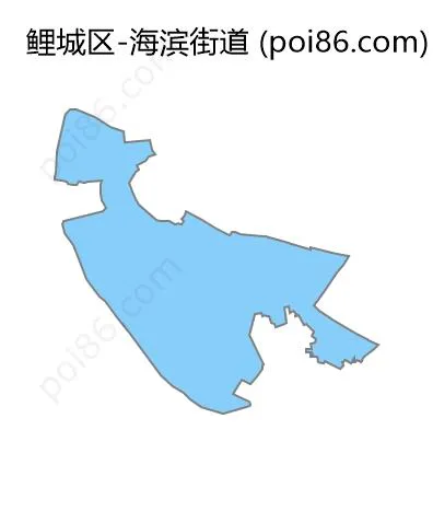 海滨街道边界地图