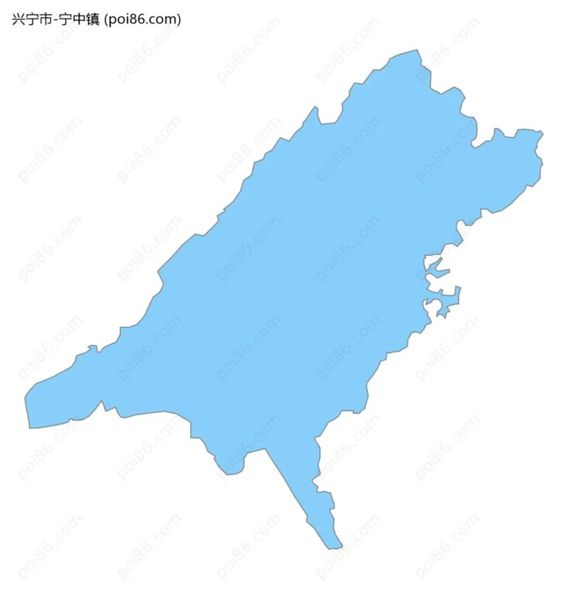 宁中镇边界地图