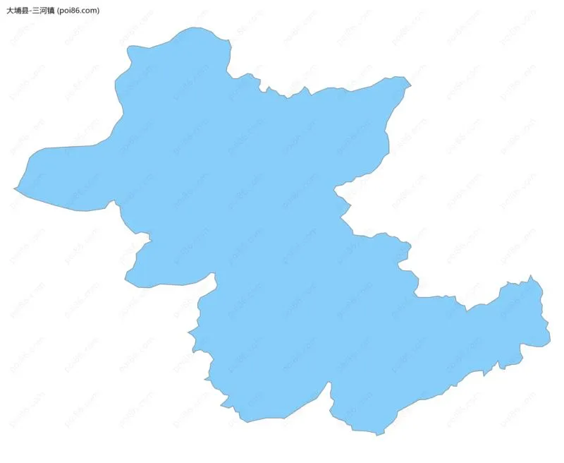 三河镇边界地图