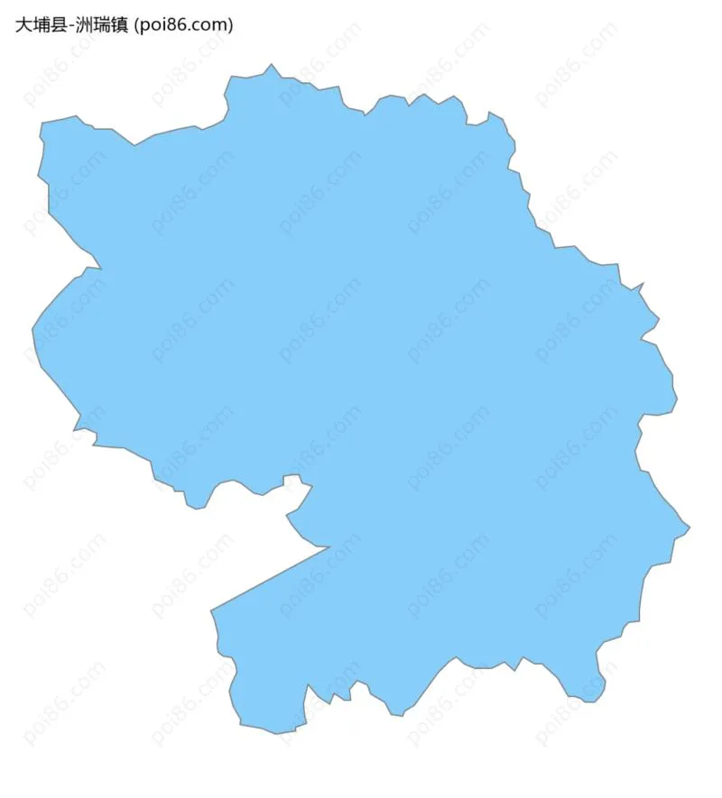 洲瑞镇边界地图