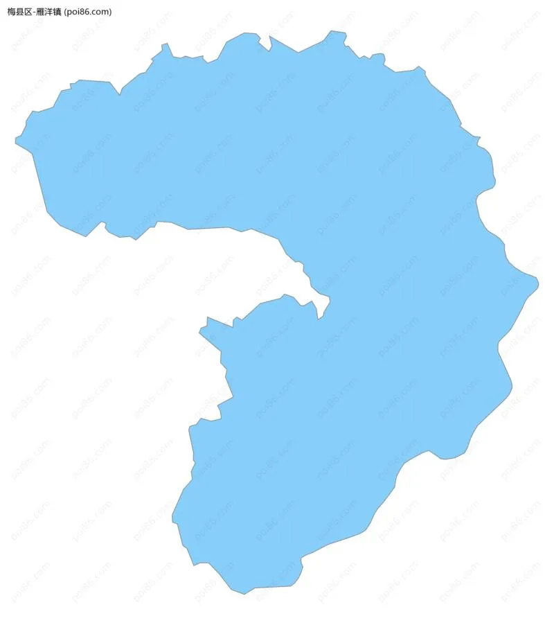 雁洋镇边界地图