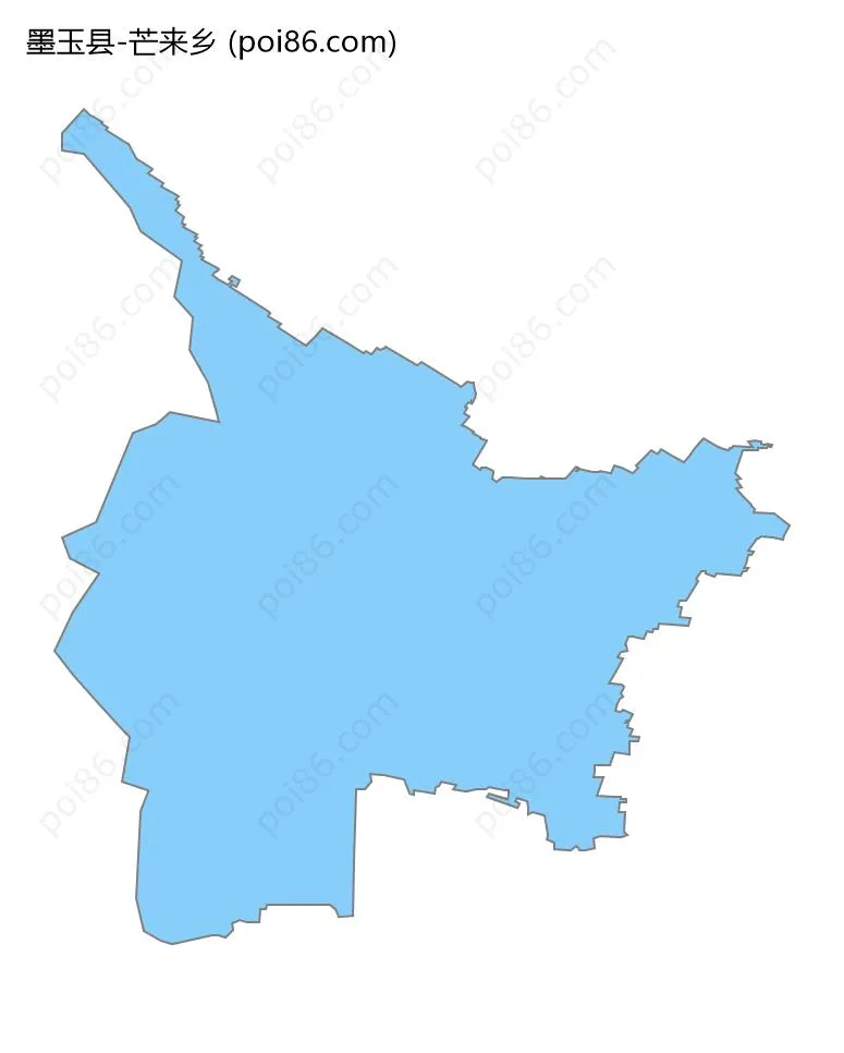 芒来乡边界地图