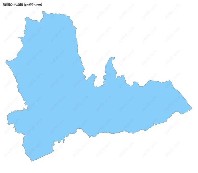 乐山镇边界地图