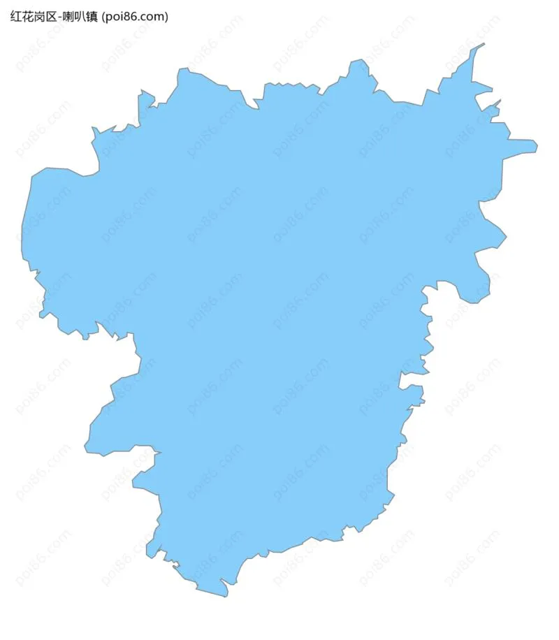 喇叭镇边界地图