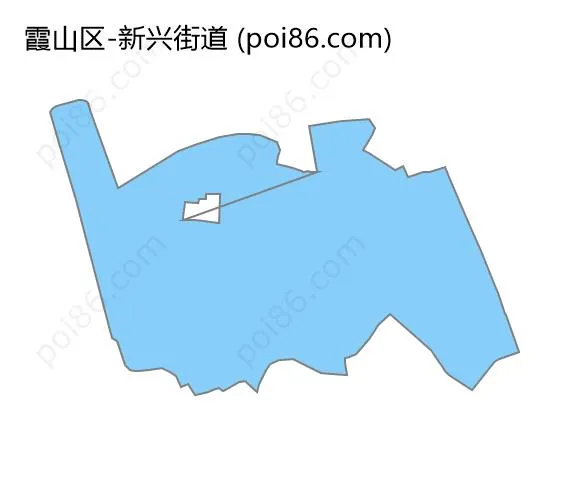 新兴街道边界地图