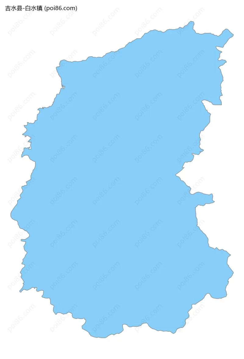 白水镇边界地图