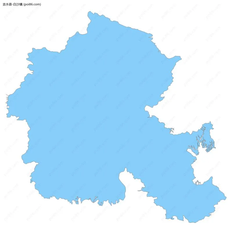 白沙镇边界地图