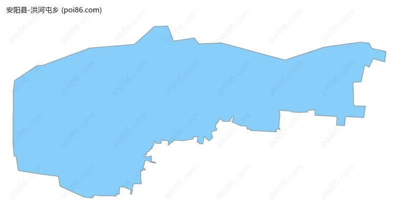 洪河屯乡边界地图
