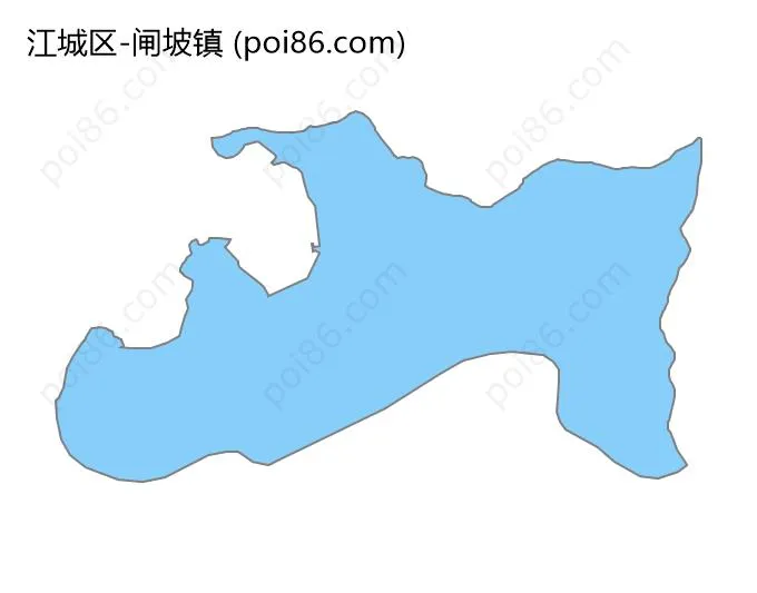 闸坡镇边界地图