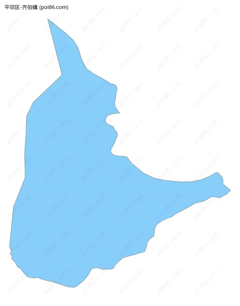 齐伯镇边界地图