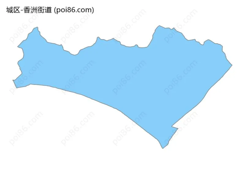 香洲街道边界地图