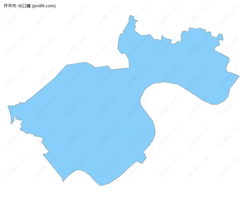 水口镇边界地图