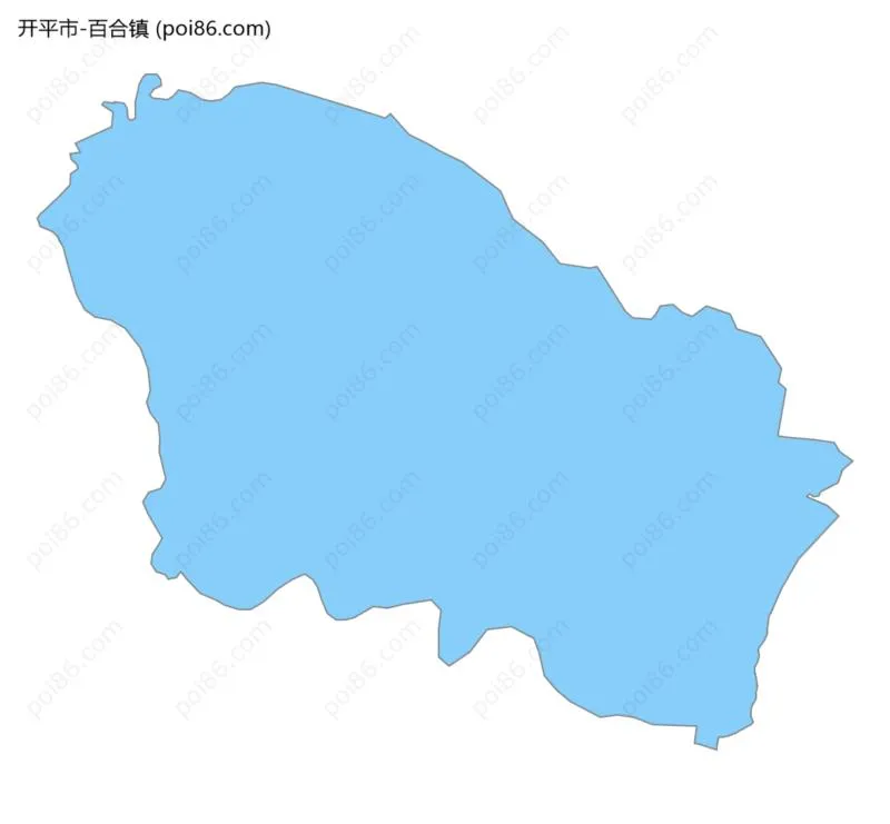 百合镇边界地图