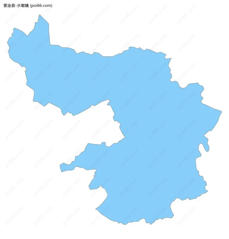 水墩镇边界地图