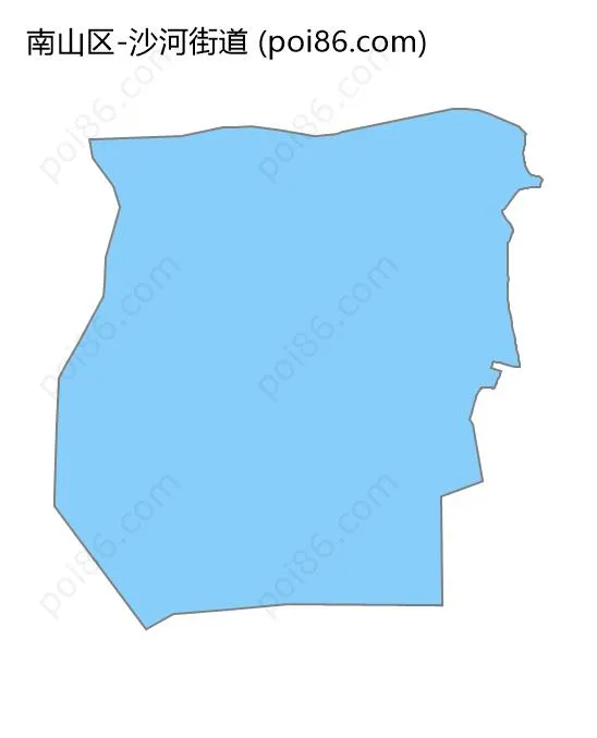 沙河街道边界地图