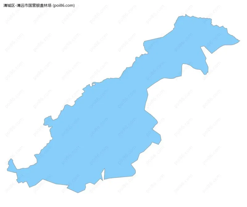 清远市国营银盏林场边界地图