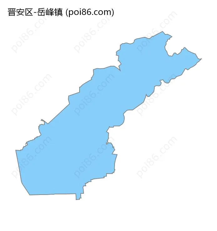 岳峰镇边界地图