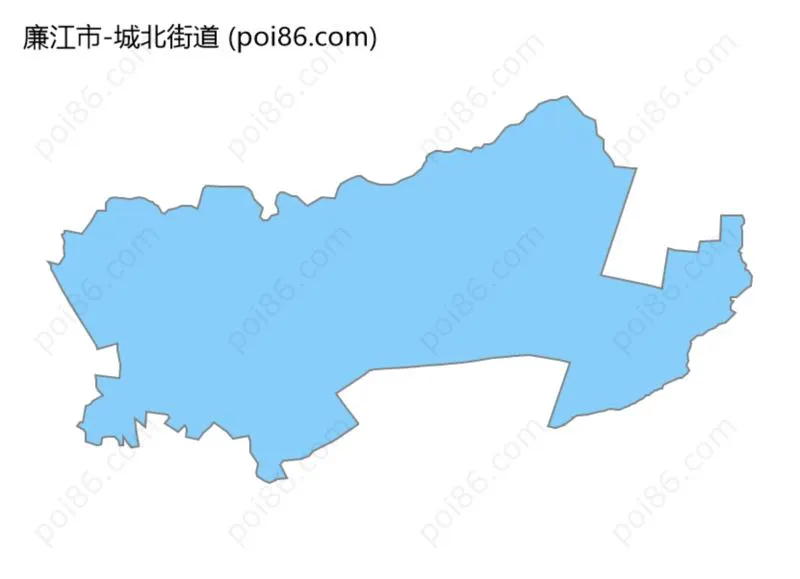 城北街道边界地图