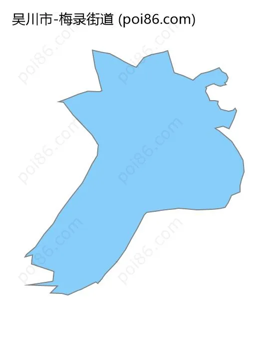 梅录街道边界地图