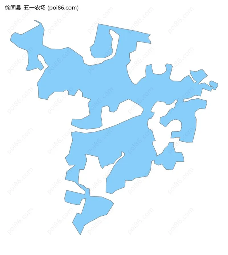 五一农场边界地图