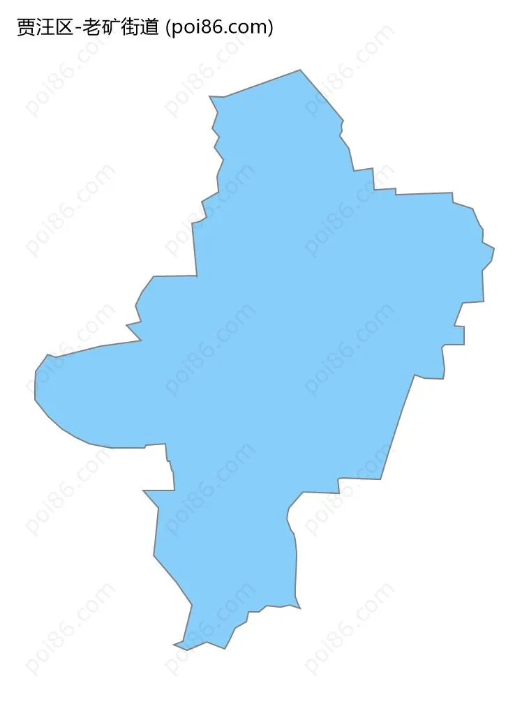 老矿街道边界地图