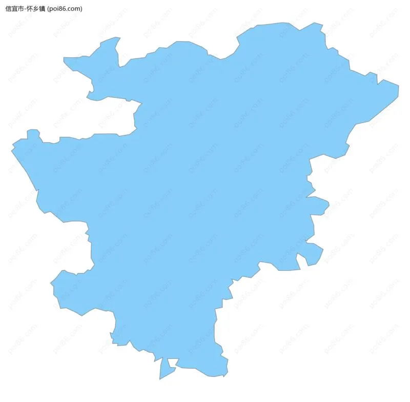 怀乡镇边界地图