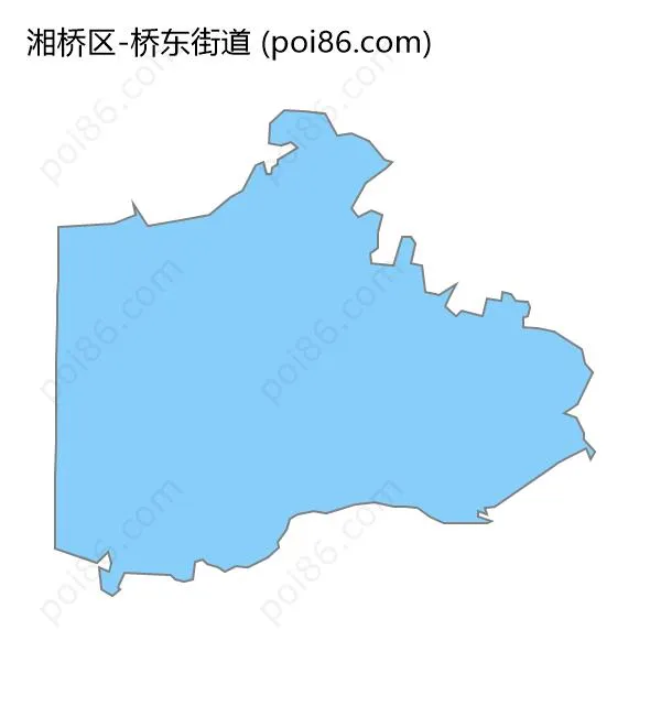 桥东街道边界地图