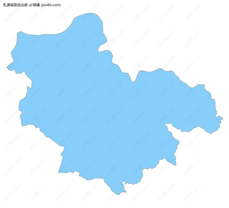 必背镇边界地图