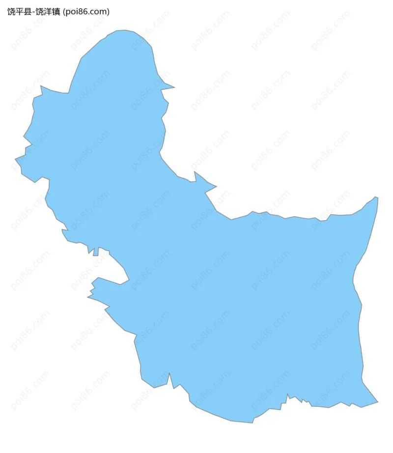 饶洋镇边界地图