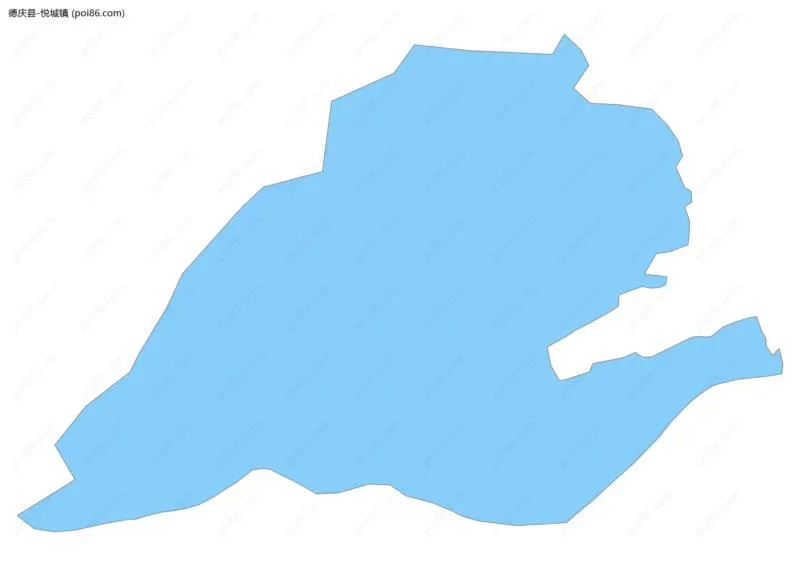 悦城镇边界地图