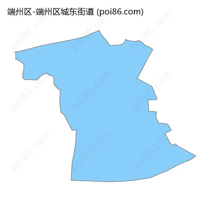 端州区城东街道边界地图