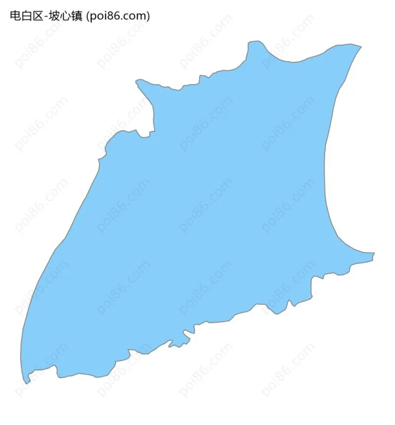 坡心镇边界地图