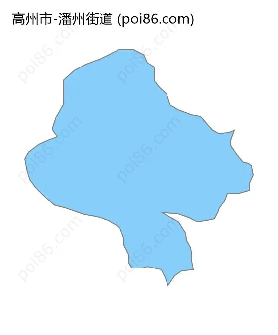 潘州街道边界地图