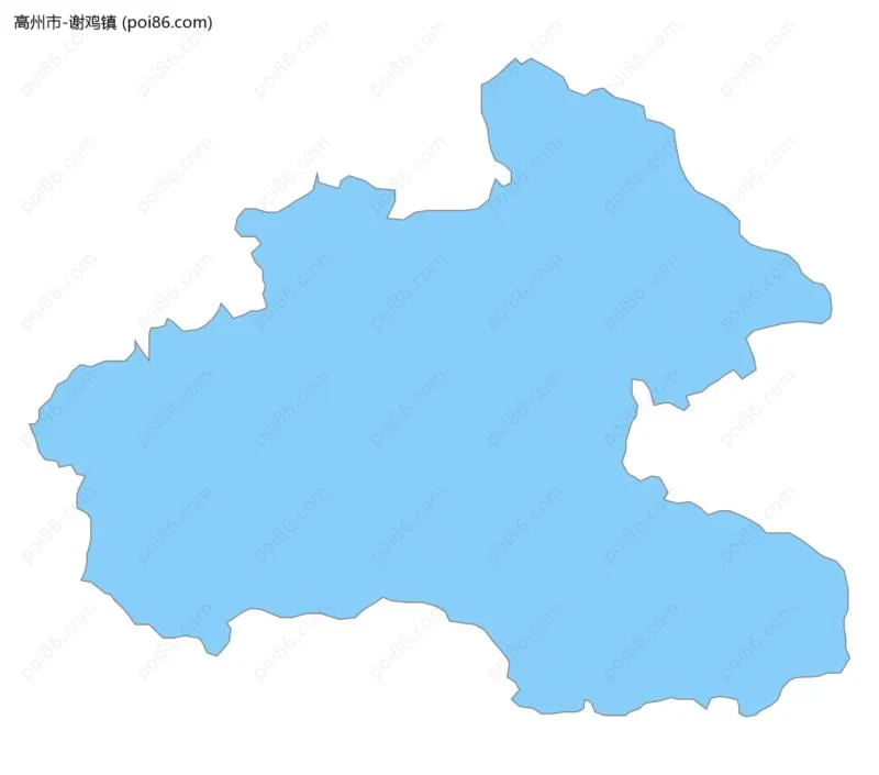 谢鸡镇边界地图