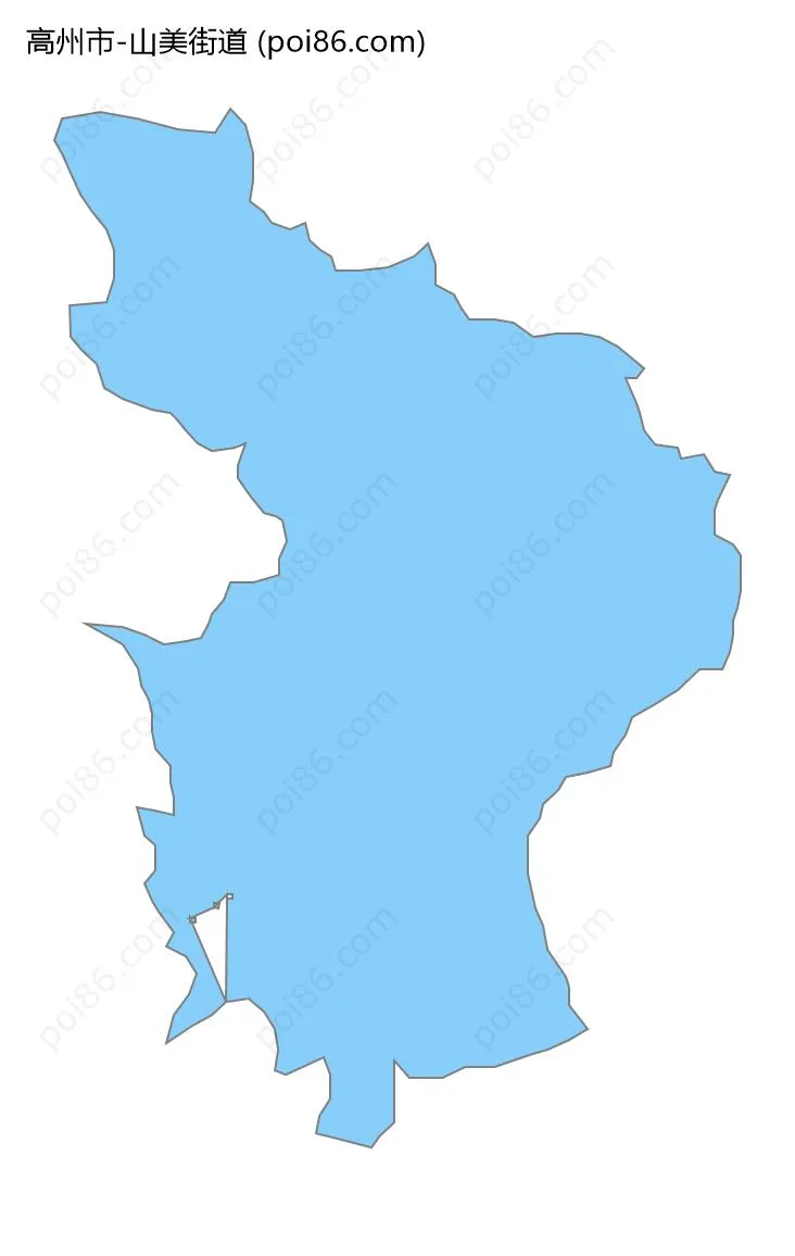 山美街道边界地图