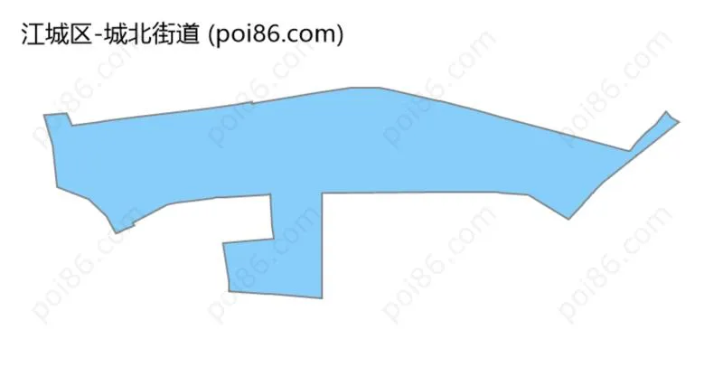 城北街道边界地图