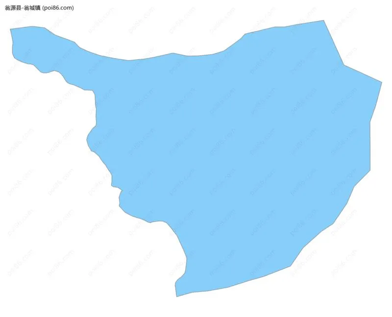 翁城镇边界地图