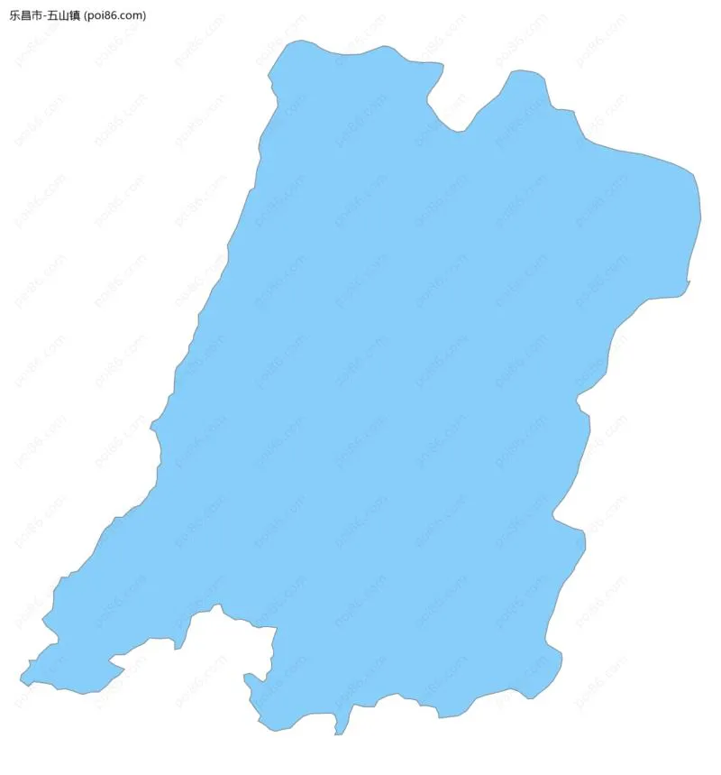 五山镇边界地图