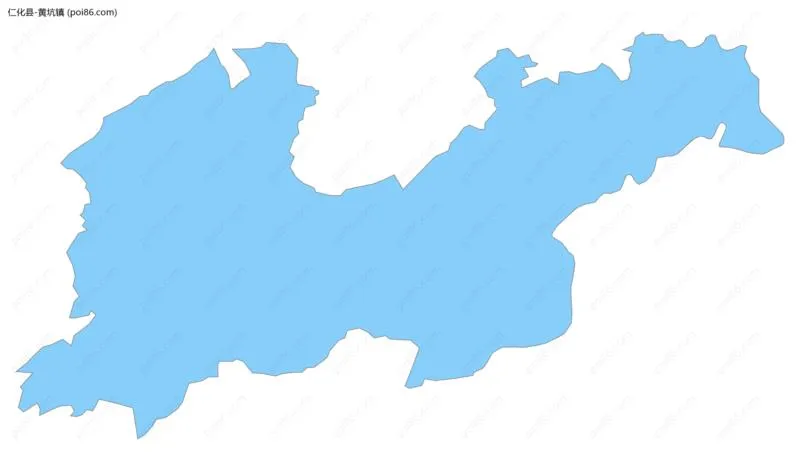 黄坑镇边界地图